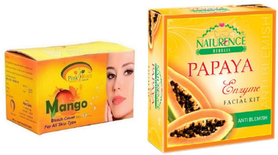 

Pink Root MANGO BLEACH 250G WITH NATURENCE PAPAYA KIT 15G(Set of 2)