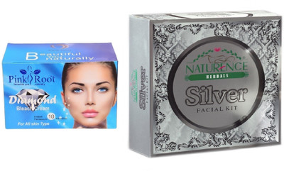 

Pink Root DIAMOND BLEACH 250G WITH NATURENCE SILVER KIT 15G(Set of 2)