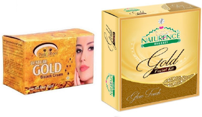 

Pink Root GOLD BLEACH 250G WITH NATURENCE GOLD KIT 15G(Set of 2)