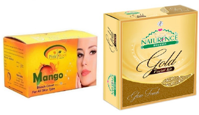 

Pink Root MANGO BLEACH 250G WITH NATURENCE GOLD KIT 15G(Set of 2)