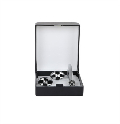Paranoid Brass Cufflink & Tie Pin Set(Silver)