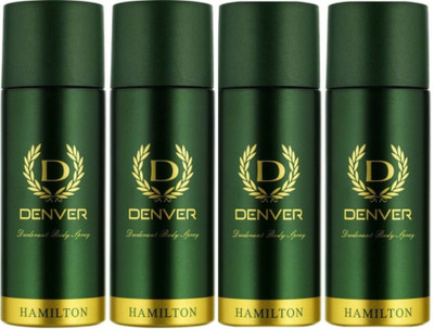 

Denver Deodorant Body Spray Body Spray - For Men(660 ml, Pack of 4)