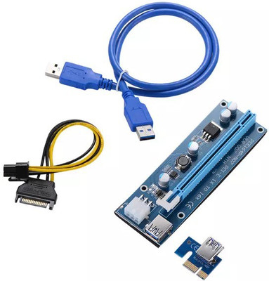 

Un Branded 60cm USB 3.0 Pcie PCI-E 1x to 16x Extender Riser Card Adapter VERSION 007 Electronic Components Electronic Hobby Kit