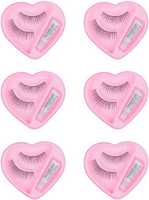 

Bonjour PRIZLEEN False Eyelashes | With Glue | 6 Pairs | Natural Look(Pack of 6)