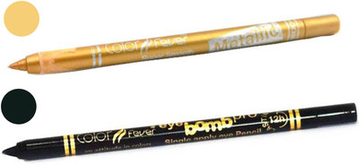

Color Fever shocking color kajal(golden, black)