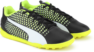 

Puma Boys Lace Football Shoes(Black, Black-white-safety yellow
