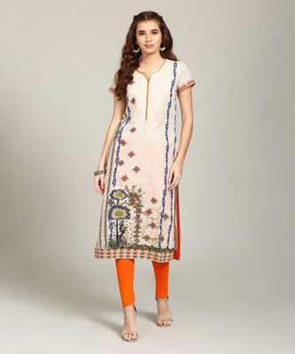 biba-women-printed-straight-kurtabeige