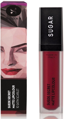 

Sugar Cosmetics Suede Secret Matte Lipcolour 10 Satin Scarlet (Red), 6 ml(10 Satin Scarlet)