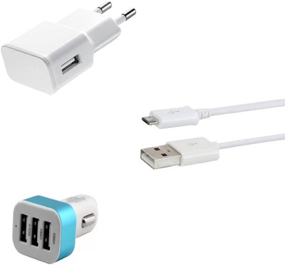 DAKRON Wall Charger Accessory Combo for Samsung Galaxy On Max(White)