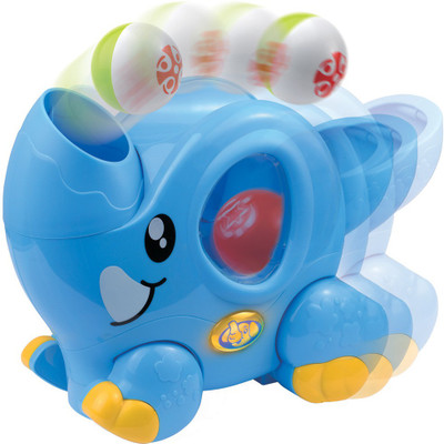 

HAP-P-KID Ball Popping Elephant motorized walking Elephant with flashing light & sounds(Multicolor)
