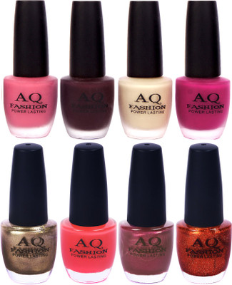 

AQ Fashion Velvet Matte with Shiny Gel Nail Polish Combo Set 12672 Pink,Plum,Nude,Violet Pink,Esperesso Golden,Neon Pink,Shimmer Purple,Shimmer Copper(Pack of 8)