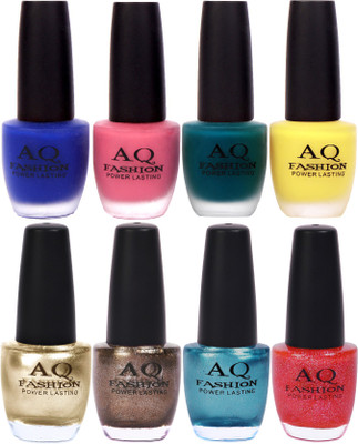 

AQ Fashion Velvet Matte with Shiny Gel Nail Polish Combo Set 12663 Matte Blue,Pink,Rama Green,Yellow,Lemony Shimmer,Coco Shimmer,Turquoise,Fusion Pink(Pack of 8)