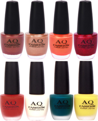 

AQ Fashion Velvet Matte with Shiny Gel Nail Polish Combo Set 12657 Shimmer Wine,Pearl Nude,Pearl Orange,Shimmer Onion Red,Matte Red,White,Rama Green,Yellow(Pack of 8)
