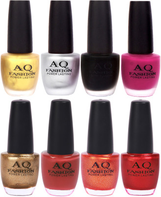 

AQ Fashion Velvet Matte with Shiny Gel Nail Polish Combo Set 12654 Matte Golden,Silver,Black,Rani Mazenta,Rich Gold,Brisbane Bronze,Sunshine Jari,Shimmer Red(Pack of 8)