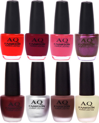 

AQ Fashion Velvet Matte with Shiny Gel Nail Polish Combo Set 12662 Orange,Signature Wine,Desert Pink,Bliss Purple,Matte Red,Silver,Brown,Matte Basecoat Shade(Pack of 8)