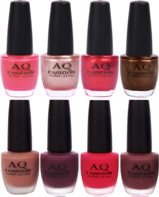 

AQ Fashion Velvet Matte with Shiny Gel Nail Polish Combo Set 12673 Pink Star,Pearl Pink,Redish Shimmer,Pearl Copper,Peaches Brown,Purple,Redish Pink,Mauve(Pack of 8)
