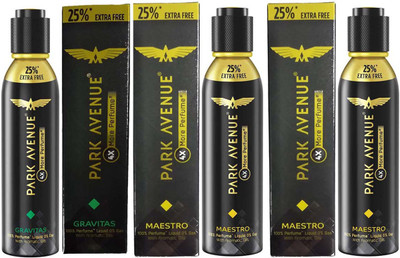 

Park Avenue 25% EXTRA 4x More Perfume Spray 1 GRAVITAS Perfume + 2 MAESTRO Perfume 150ml × 3 Pack Of 3 Eau de Parfum - 450 ml(For Men)