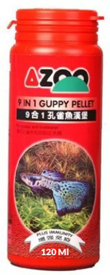 

Azoo 9 in 1 Guppy Pallet Fish 120 ml Dry Fish Food