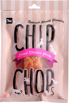 

Chip Chops Sun Dried Chicken Jerky, 70 g Pack of 2 Chicken Dog Treat(140 g, Pack of 2)