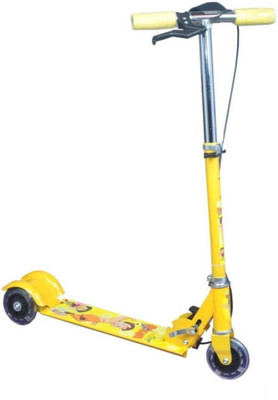 

Bluwings 3 Wheel Foldable Scooter With Height Adjustment And LED Lights On Wheels With Bell kids Cycle Scooter(Yellow)