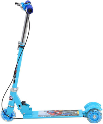 

Bluwings 3 Wheel Foldable Scooter With Height Adjustment And LED Lights On Wheels With Bell kids Cycle Scooter(Blue)