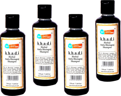 

The Khadi Mart Amla Bhringraj Shampoo Pack 4(840 ml)