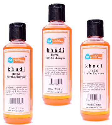 

The Khadi Mart Sathritha Shampoo Pack 3(630 ml)