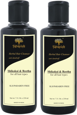 

Satvayush Herbal Anti-Dandruff Shmpoo/Cleanser (SHIKAKAI & REETHA) - A Khadi Product(210 ml)