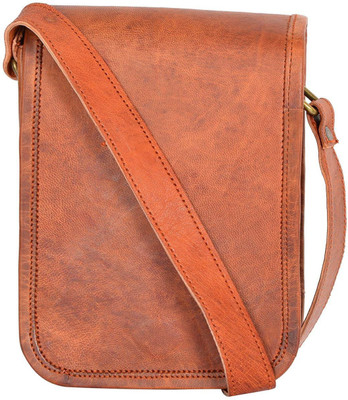 

Rural-craft Women Casual Brown Genuine Leather Sling Bag