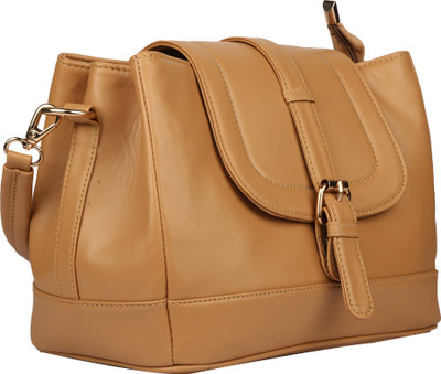 

Arfafashions Women Formal Tan PU Sling Bag
