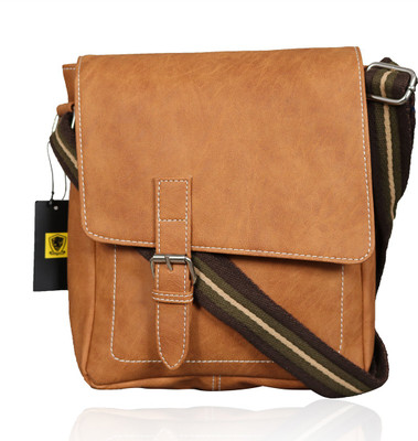 

urbanity Men & Women Casual Tan Genuine Leather Messenger Bag