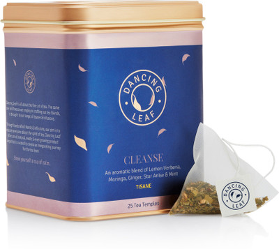 

Dancing Leaf Cleanse (25 Tea Temples) Mint, Lemon Green Tea Bags Box(25 Bags)