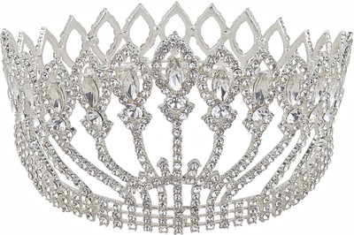 

Pink Rose Crown & Tiara(White, Pack of 1)