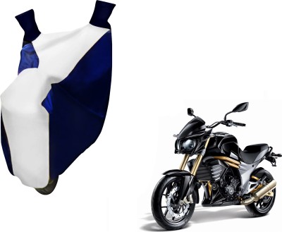 AUTO PEARL Two Wheeler Cover for Mahindra(Mojo, White, Blue)