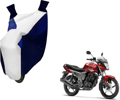 AUTO PEARL Two Wheeler Cover for Yamaha(SZ-S, White, Blue)