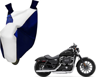 AUTO PEARL Two Wheeler Cover for Harley Davidson(XL 883, White, Blue)