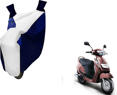 AUTO PEARL Two Wheeler Cover for Mahindra(Duro DZ, White, Blue)