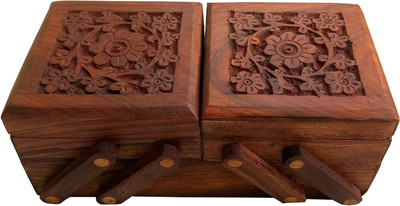 

Handicraft Jewellery Box 5 Vanity Box(Brown)