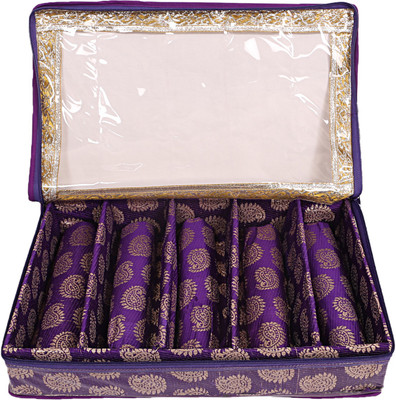 

kuber industries Wooden 5 Rod Bangle Box (Purple) Set of 1 Pc Bangle box Vanity Box(Purple)