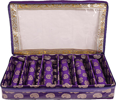 

kuber industries Wooden 6 Rod Bangle Box (Purple) Set of 2 Pcs Jewellery Bangle box Vanity Box(Purple)