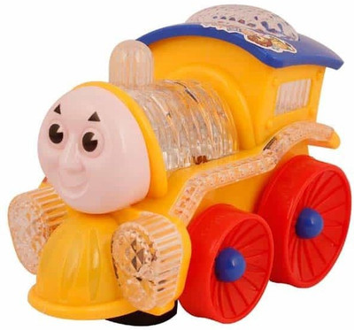 

lifestylesection Funny Loco Musical Toy Train with Flashing Lights, Bump And Go Action (Multicolor)(Multicolor)