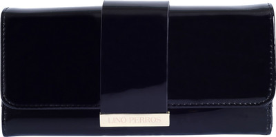 

Lino Perros Women Casual Black Artificial Leather Wallet(2 Card Slots)