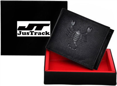 

JusTrack Men Casual Black Genuine Leather Wallet(1 Card Slot)