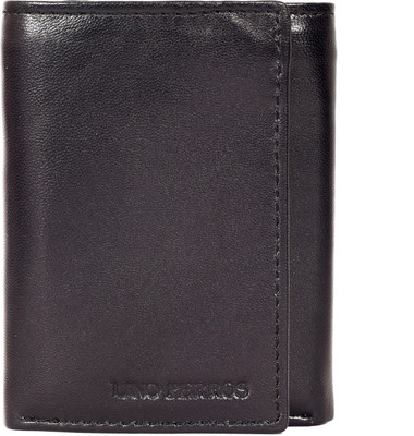 

Lino Perros Men Casual Black Genuine Leather Wallet(2 Card Slots)