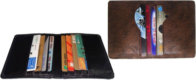 

FERRET Men Casual Black, Brown Genuine Leather, Artificial Leather Card Holder(10 Card Slots)