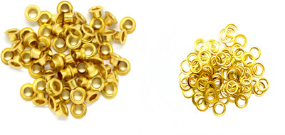 

Nimida High quality , light weight , soft and durable multipurpose Eyelet/Grommet made of Brass with washers, Colour – Golden, Size Outer Dia 7 mm, Inner Dia 3 mm, Outer height 5 mm and Inner height – 4 mm.