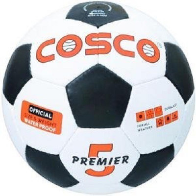 Cosco Premier Foot Ball By One Shot Retail Football - Size: (Pack of 1, White, Black