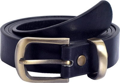 Lino Perros Men Casual Blue Artificial Leather Belt, Black