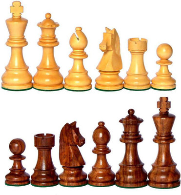 

Fosco Premium Wooden 4 Inch Solid Chessmen Chess Coins - Pack of 32 In a Jar Board Game