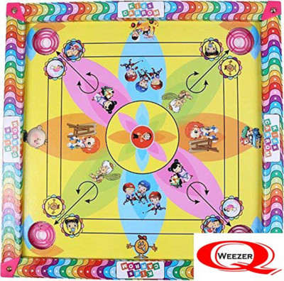 

Qweezer CARROM GAME ( 50 X 50 CM ) & ludo GAME with [ Free carrom board powder ] 50 cm Carrom Board(Multicolor)